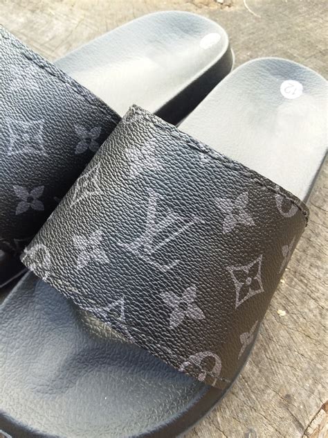 louis vuitton fake slides|louis vuitton jean slide.